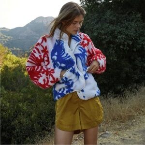 Free People Movement Rocky Ridge fleece snap up jacket Sz. S